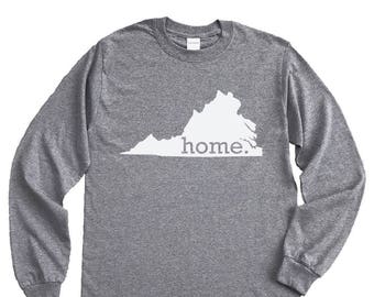 Homeland Tees Virginia Home Long Sleeve Shirt Home State Unisex T-Shirt