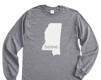Homeland Tees Mississippi Home Long Sleeve Shirt Home State Unisex T-Shirt