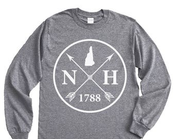 Homeland Tees New Hampshire Arrow Long Sleeve Shirt Home State Unisex T-Shirt