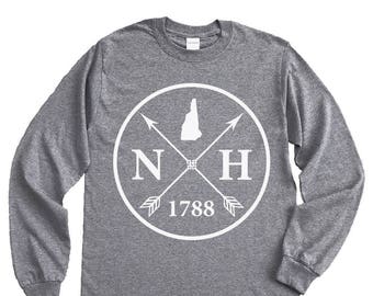 Homeland Tees New Hampshire Arrow Long Sleeve Shirt