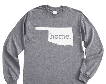 Homeland Tees Oklahoma Home Long Sleeve Shirt Home State Unisex T-Shirt