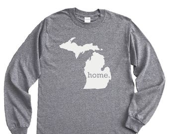 Homeland Tees Michigan Home Long Sleeve Shirt