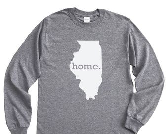 Homeland Tees Illinois Home Long Sleeve Shirt Home State Unisex T-Shirt