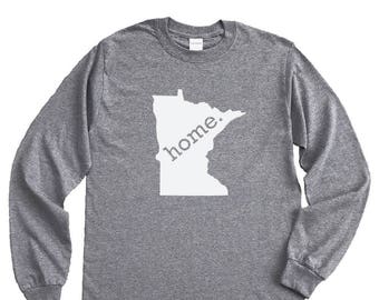 Homeland Tees Minnesota Home Long Sleeve Shirt Home State Unisex T-Shirt