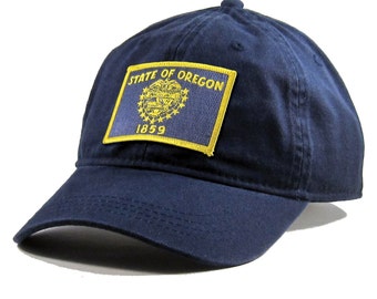 Homeland Tees Oregon Flag Hat State Flag Embroidered Patch Dad Hat Men's Baseball Cap