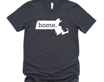 Homeland Tees Massachusetts Home State T-Shirt - Unisex