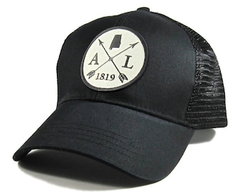 Homeland Tees Alabama Arrow Hat - All Black Trucker