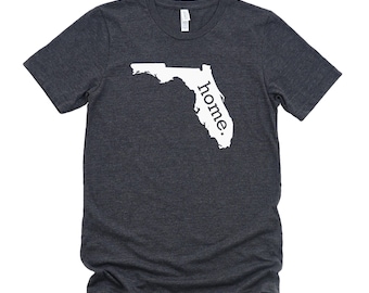 Homeland Tees Florida Home Shirt - Unisex State Outline T-Shirt