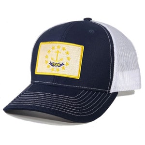 Homeland Tees Rhode Island Flag Patch Trucker Hat