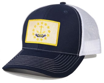 Homeland Tees Rhode Island Flag Patch Trucker Hat