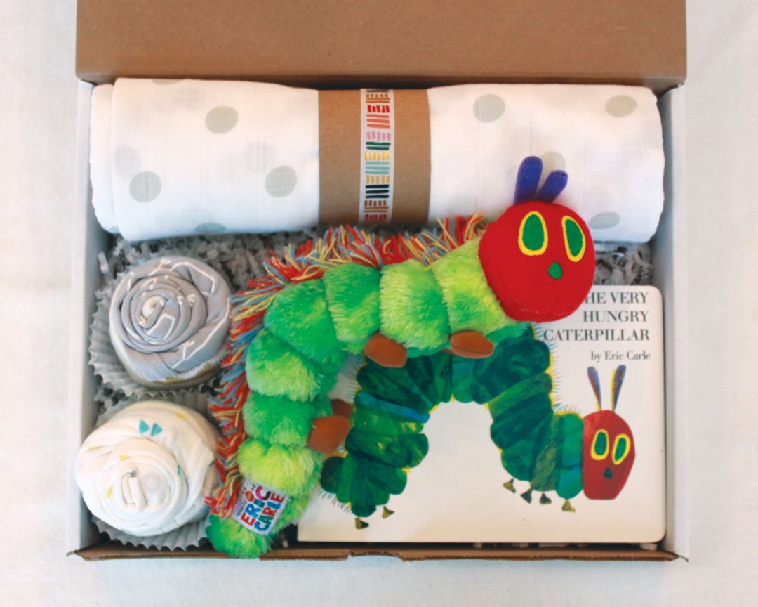 Very Hungry Caterpillar Baby Book Box / Baby Shower Gift Set / Baby Boy