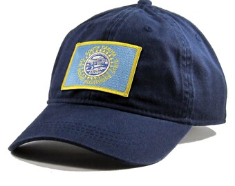 Homeland Tees South Dakota Flag Hat State Flag Embroidered Patch Dad Hat Men's Baseball Cap