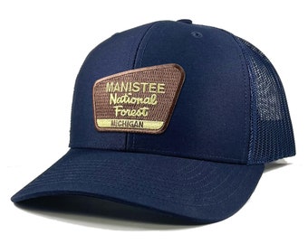 Homeland Tees Manistee National Forest Michigan Patch Trucker Hat