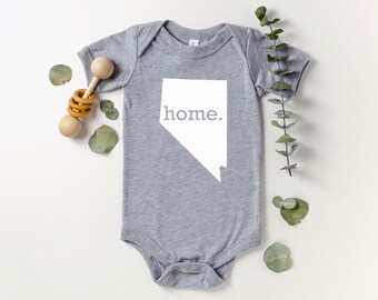 Homeland Tees Nevada Home State Onesie®, State Outline Baby Bodysuit, Baby Shower Gift, Welcome Home Gift, Baby Boy Baby Girl