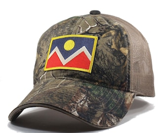 Homeland Tees Denver Flag Hat - Realtree Camo Trucker