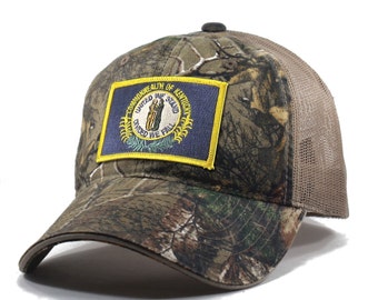 Homeland Tees Kentucky Flag Hat - Realtree Camo Trucker