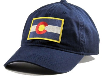 Homeland Tees Colorado Flag Hat State Flag Embroidered Patch Dad Hat Men's Baseball Cap