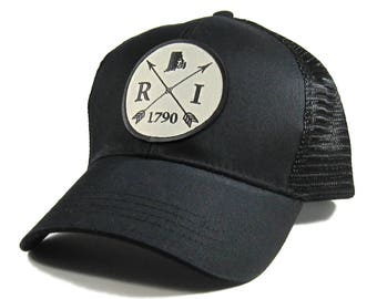 Homeland Tees Rhode Island Arrow Hat - All Black Trucker