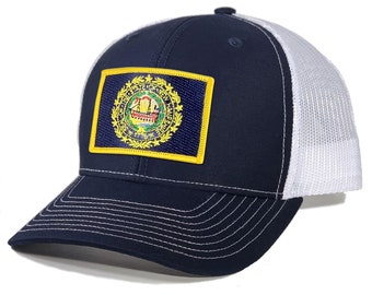 Homeland Tees New Hampshire Flag Patch Trucker Hat