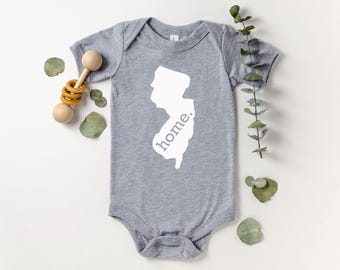 Homeland Tees New Jersey Home State Onesie®, State Baby Bodysuit, Baby Shower Gift, New Baby Welcome Gift, Newborn Baby Boy Baby Girl
