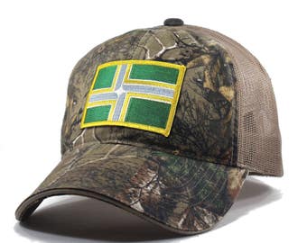 Homeland Tees Portland Flag Hat - Realtree Camo Trucker Men's Cap