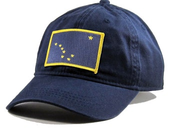 Homeland Tees Alaska Flag Hat State Flag Embroidered Patch Dad Hat Men's Baseball Cap