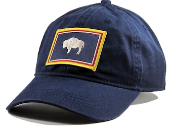 Homeland Tees Wyoming Flag Hat State Flag Embroidered Patch Dad Hat Men's Baseball Cap