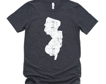 Homeland Tees New Jersey State Vintage Look Distressed Unisex T-shirt