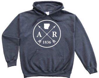 Homeland Tees Arkansas Arrow Pullover Hoodie Sweatshirt