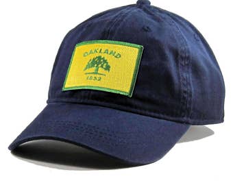 Homeland Tees Oakland Flag Hat State Flag Embroidered Patch Dad Hat Men's Baseball Cap