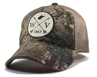 Homeland Tees West Virginia Arrow Hat - Realtree Camo Trucker Men's Cap