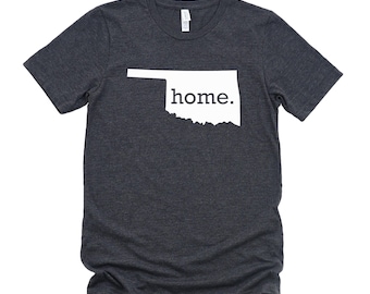 Homeland Tees Oklahoma Home Shirt - Unisex T-Shirt State Outline