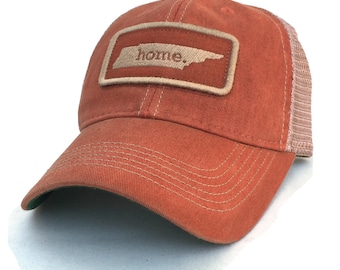 Homeland Tees Tennessee Home State Vintage Trucker Hat - Orange