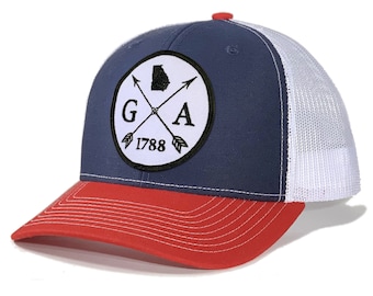 Homeland Tees Georgia Arrow Patch Trucker Hat