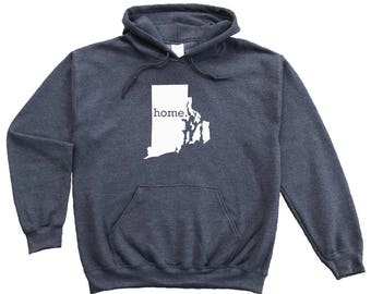 Homeland Tees Rhode Island Home Pullover Hoodie Sweatshirt