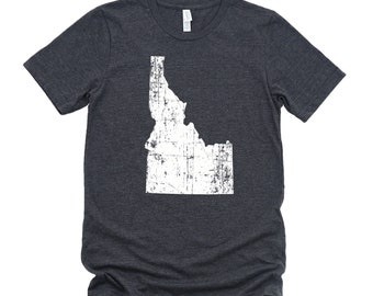 Homeland Tees Idaho State Vintage Look Distressed Unisex T-shirt