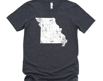 Homeland Tees Missouri State Vintage Look Distressed Unisex T-shirt