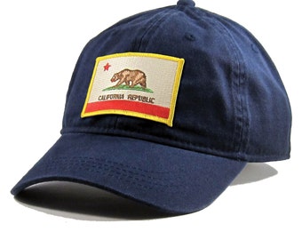 Homeland Tees California Flag Hat State Flag Embroidered Patch Dad Hat Men's Baseball Cap