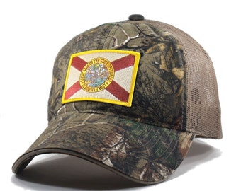 Homeland Tees Florida Flag Hat - Realtree Camo Trucker