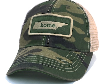 Homeland Tees Tennessee Home Trucker Hat - Vintage Camo