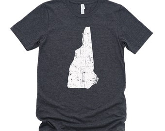 Homeland Tees New Hampshire State Vintage Look Distressed Unisex T-shirt