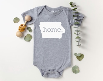 Homeland Tees Iowa Home State Onesie®, State Baby Bodysuit, Baby Shower Gift, New Baby Welcome Gift, Newborn Clothes Baby Boy Baby Girl