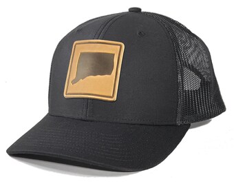 Homeland Tees Connecticut Leather Patch Trucker Hat