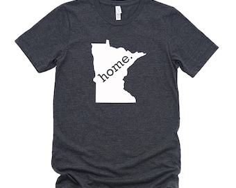 Homeland Tees Minnesota Home T-shirt - Unisex Shirt State Outline