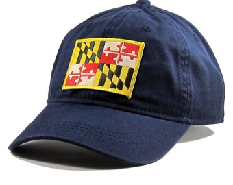 Homeland Tees Maryland Flag Hat State Flag Embroidered Patch Dad Hat Men's Baseball Cap