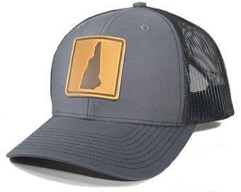 Homeland Tees New Hampshire Leather Patch Trucker Hat