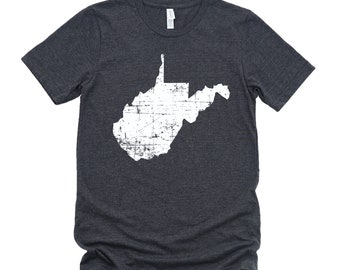 Homeland Tees West Virginia State Vintage Look Distressed Unisex T-shirt