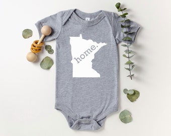 Homeland Tees Minnesota Home State Onesie®, State Baby Bodysuit, Baby Shower Gift, New Baby Welcome Gift, Newborn Clothes Baby Boy Baby Girl