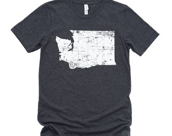 Homeland Tees Washington State Vintage Look Distressed Unisex T-shirt