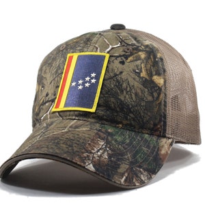 Homeland Tees Durham NC Flag Realtree Camo Trucker Hat Men&#39;s Cap